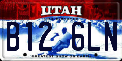 UT license plate B126LN