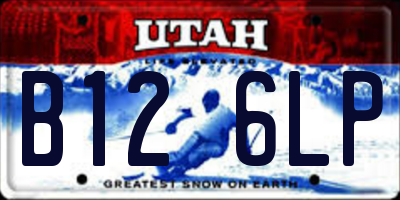 UT license plate B126LP