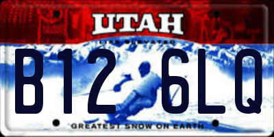 UT license plate B126LQ