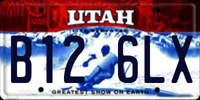 UT license plate B126LX