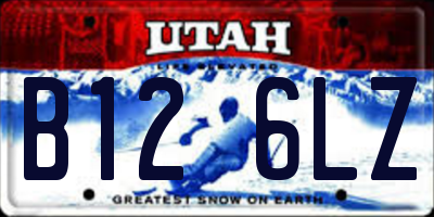 UT license plate B126LZ