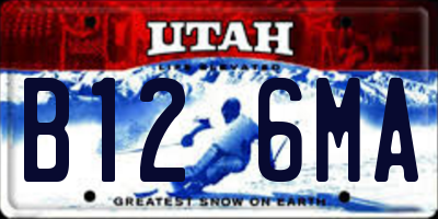 UT license plate B126MA