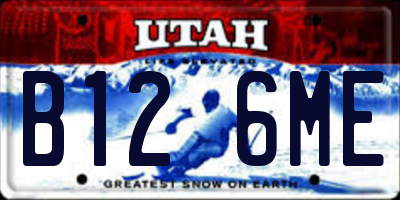 UT license plate B126ME