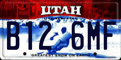 UT license plate B126MF