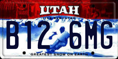 UT license plate B126MG