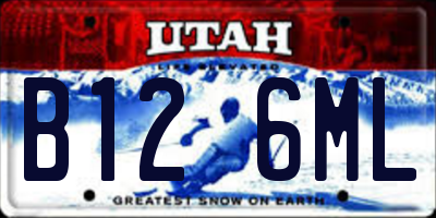 UT license plate B126ML