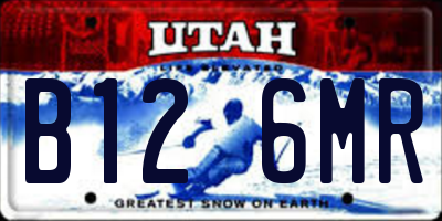UT license plate B126MR