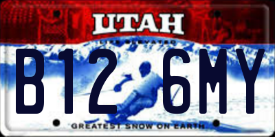 UT license plate B126MY