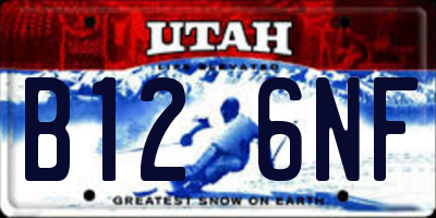 UT license plate B126NF