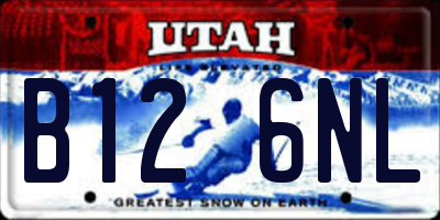 UT license plate B126NL