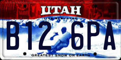 UT license plate B126PA