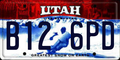 UT license plate B126PD