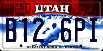UT license plate B126PI