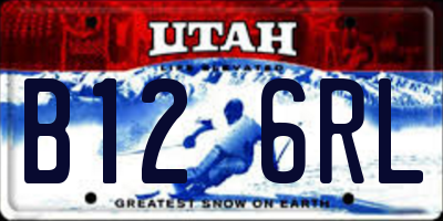 UT license plate B126RL