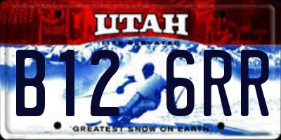 UT license plate B126RR