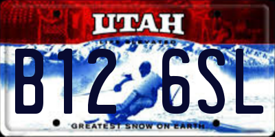 UT license plate B126SL