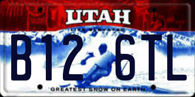 UT license plate B126TL