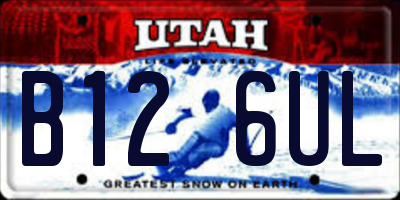 UT license plate B126UL