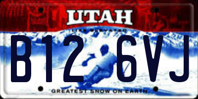 UT license plate B126VJ