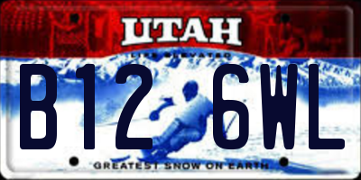 UT license plate B126WL