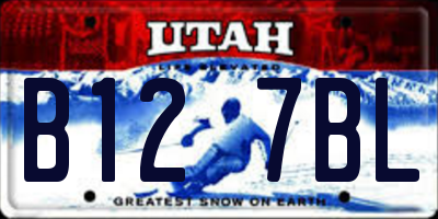 UT license plate B127BL