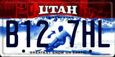 UT license plate B127HL