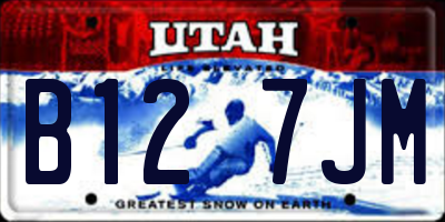 UT license plate B127JM