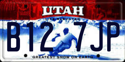 UT license plate B127JP