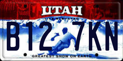UT license plate B127KN