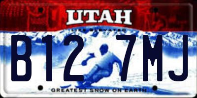 UT license plate B127MJ