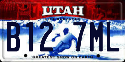 UT license plate B127ML