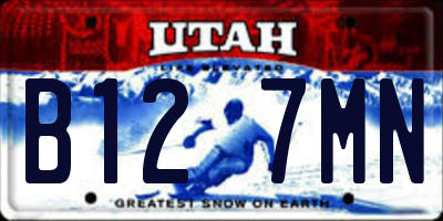 UT license plate B127MN