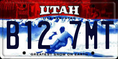 UT license plate B127MT