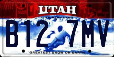 UT license plate B127MV