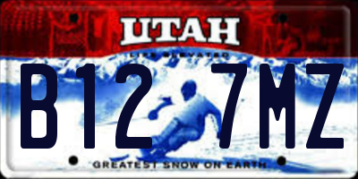 UT license plate B127MZ