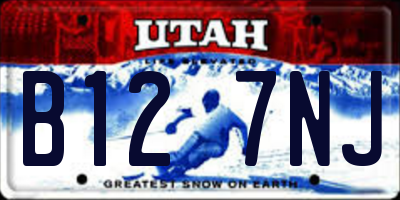 UT license plate B127NJ