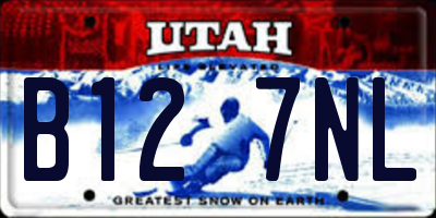 UT license plate B127NL