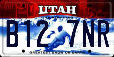 UT license plate B127NR