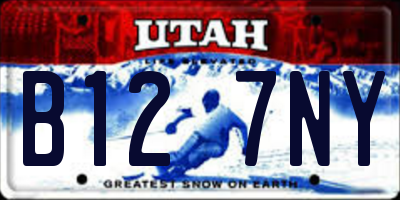 UT license plate B127NY