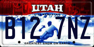 UT license plate B127NZ