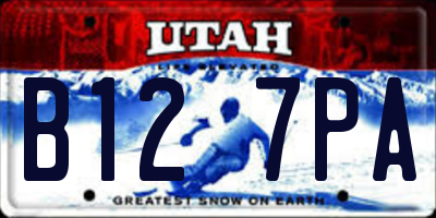 UT license plate B127PA