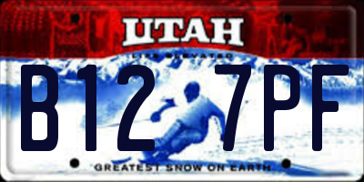 UT license plate B127PF