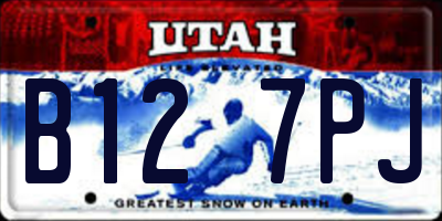 UT license plate B127PJ