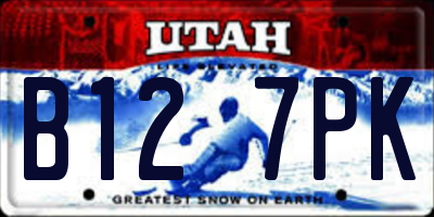 UT license plate B127PK