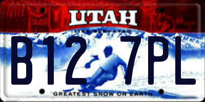 UT license plate B127PL