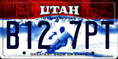 UT license plate B127PT