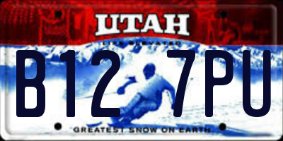 UT license plate B127PU