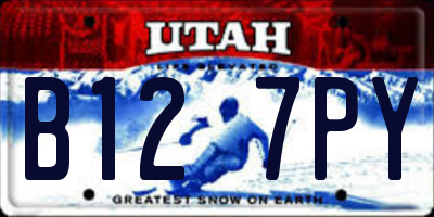 UT license plate B127PY