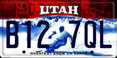UT license plate B127QL