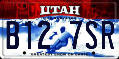 UT license plate B127SR